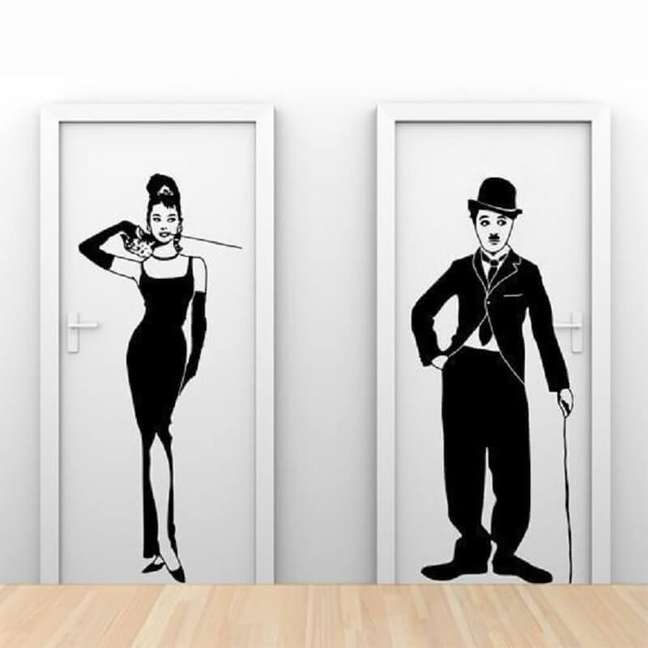 8. Inspiração de placa banheiro feminino e masculino – Foto: Air Freshener
