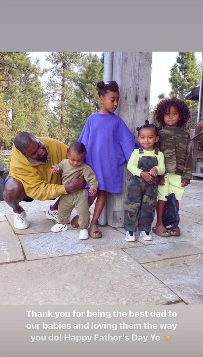 On her social media, Kim Kardashian wrote a Father's Day message to Kanye West. On her social media, Kim Kardashian wrote a Father's Day message to Kanye West.
