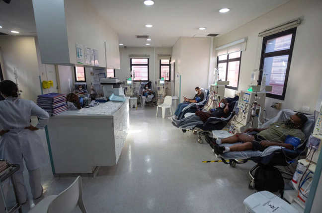 Sala de hemodiálise no Hospital do Rim, na zona sul de São Paulo 