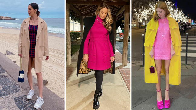 Celebrities wear a dress with a coat (Photo: Instagram / Reproduction)