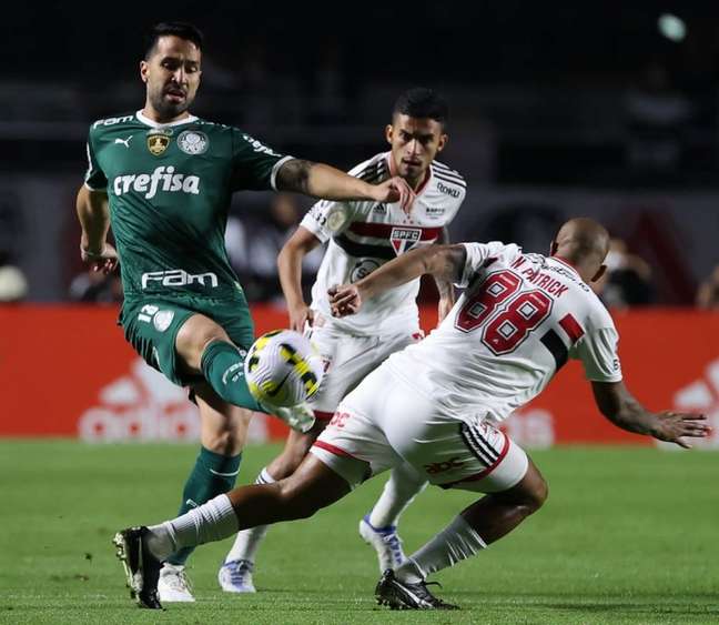 São Paulo perdeu a chance de vencer o Palmeiras nos minutos finais do segundo tempo (Foto: Cesar Greco/Palmeiras)