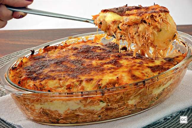 Potato lasagna with chicken - Photo: Guia da Cozinha