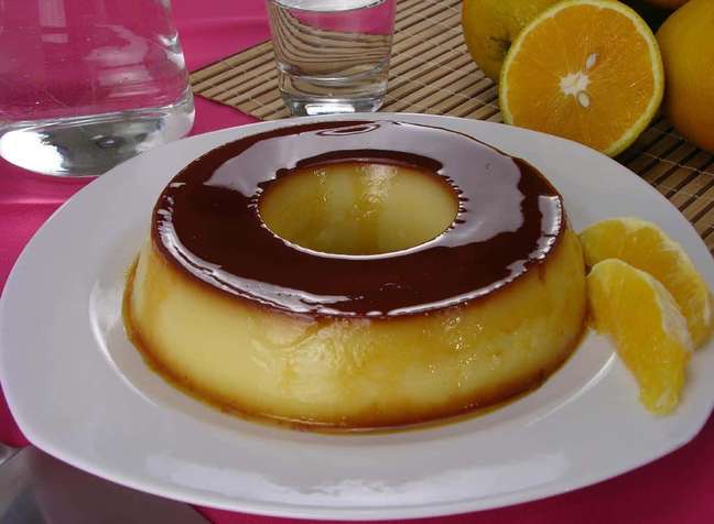Orange pudding without milk - Photo: Reproduction Orange pudding without milk - Photo: Reproduction