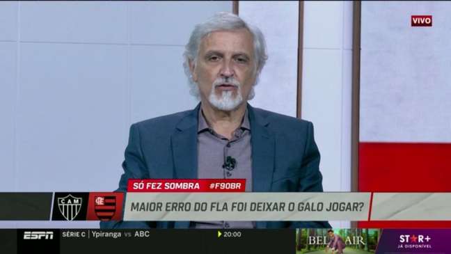Sormani comparou Gabigol com Gustavo Gómez (Reprodução/ESPN) Sormani comparou Gabigol com Gustavo Gómez (Reprodução/ESPN)