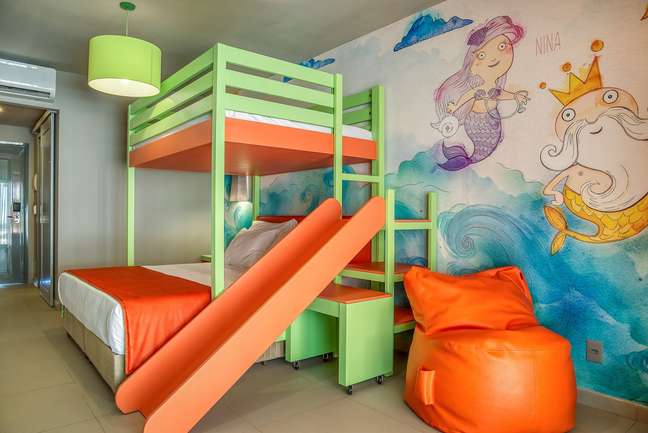 As famílias podem optar pelos quartos 'Nep', com decoração temática.