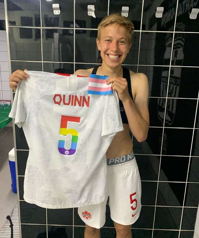 Rebecca Quinn fez uma postagem nas redes sociais em 2020 para assumir que é trans Rebecca Quinn fez uma postagem nas redes sociais em 2020 para assumir que é trans