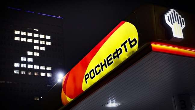 Posto de gasolina da petroleira russa Rosneft