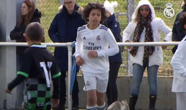 Filho de Marcelo joga nas divisões de base do Real Madrid (Foto: Reprodução L!TV)