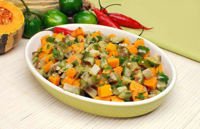 Pumpkin stew with aubergines - Photo: Reproduction Pumpkin stew with aubergines - Photo: Reproduction