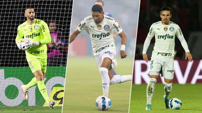 Weverton, Rony e Veiga já defenderam as cores do Furacão (Montagem Lance! Cesar Greco / Palmeiras)