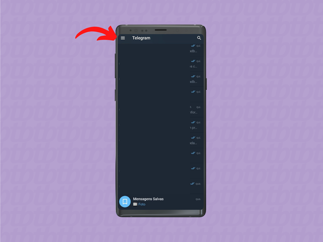 Acesse o menu do Telegram para Android 