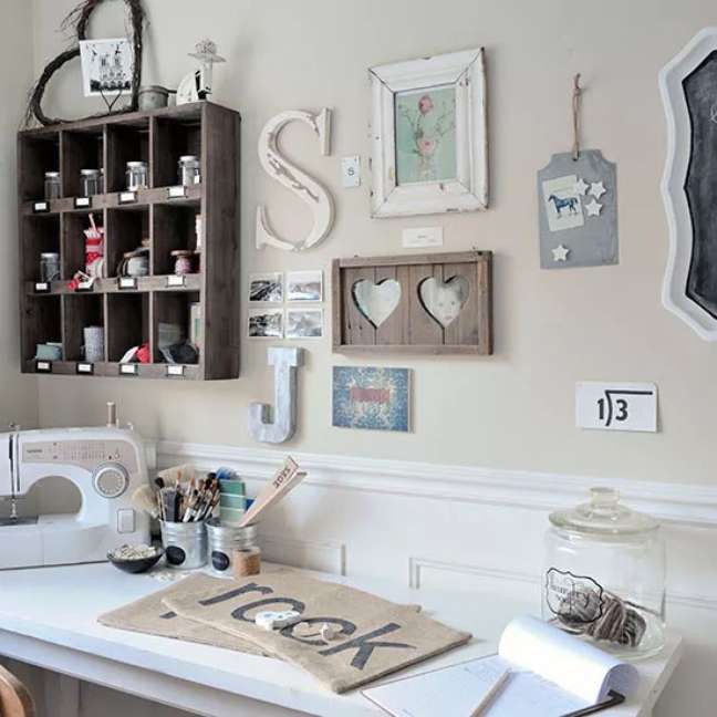 Improvised craft space at home. Improvised craft space at home.