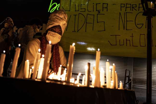 Protesto contra mortes de vidas negras no Brasil 
