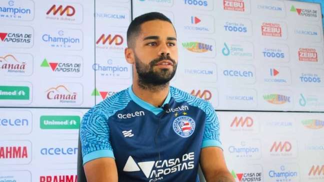 Raí em entrevista coletiva (Divulgação/Bahia) Raí em entrevista coletiva (Divulgação/Bahia)