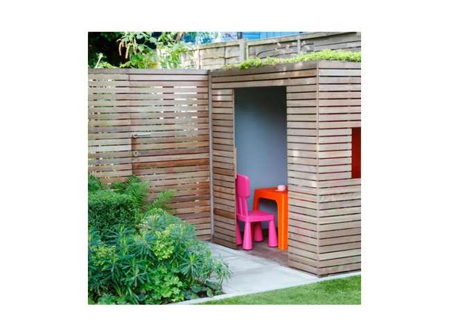 Construa uma casinha para as crianças! Introduza um telhado verde para que se encaixe perfeitamente ao ambiente. Construa uma casinha para as crianças! Introduza um telhado verde para que se encaixe perfeitamente ao ambiente.