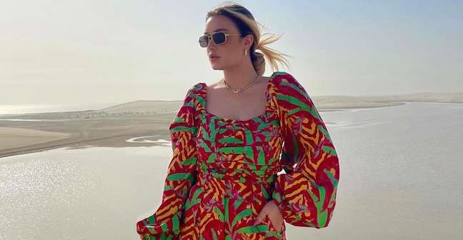 Maria Braz is delighted to visit the Qatari desert