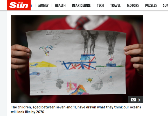 Crianças de 7 a 11 anos desenharam como elas acham que os nossos oceanos estarão em 2070