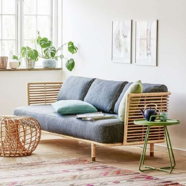 32. Modelo de sofá de bambu para sala. Fonte: Worm