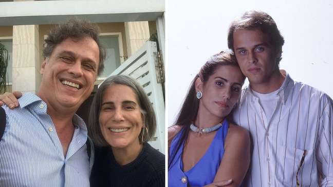 Guilherme Fontes and Gloria Pires pose together and remember