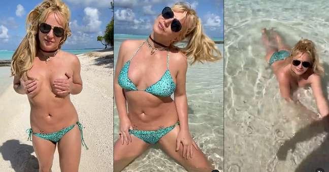 Britney Spears goes topless on her honeymoon Britney Spears goes topless on her honeymoon