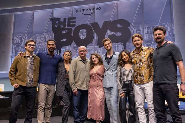 Elenco de 'The Boys' participou de uma coletiva de imprensa em São Paulo 