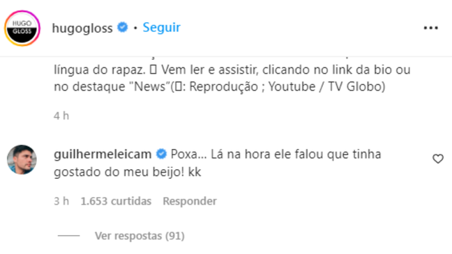 Guilherme Leican commented on the matter on Instagram