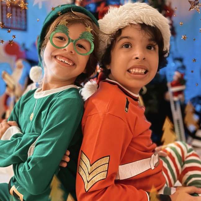 Shortly after Fabricio's diagnosis (right), his mother discovered she was pregnant with Santiago (left)