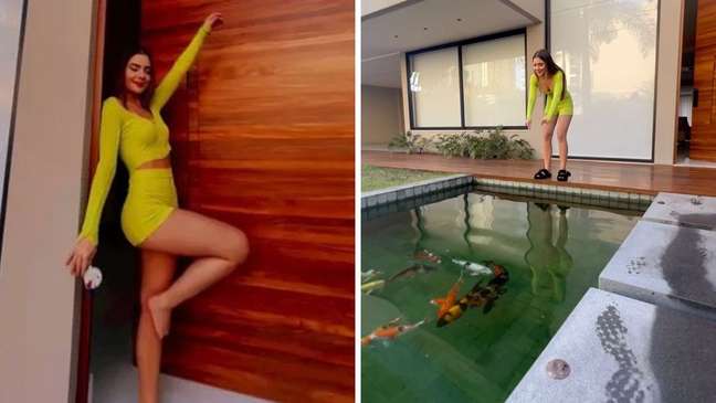 Jade Picon Mansion has a giant door and a fish pond; Appearance Jade Picon Mansion has a giant door and a fish pond; Appearance