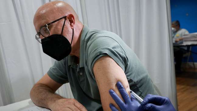Man gets vaccinated against monkeypox Man gets vaccinated against monkeypox