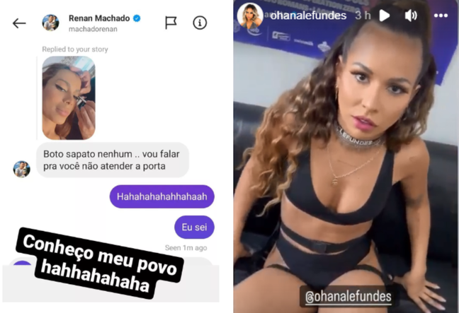 Singer Anitta shared the reactions of her brother and the dancer on her Instagram