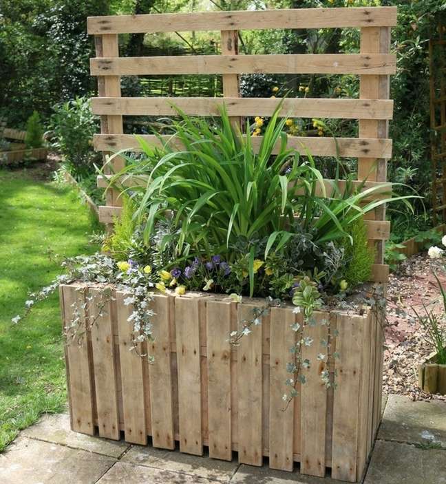 Make a pallet planter.