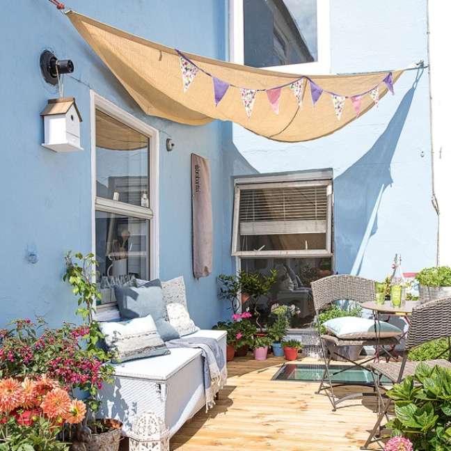 Build an inexpensive awning.