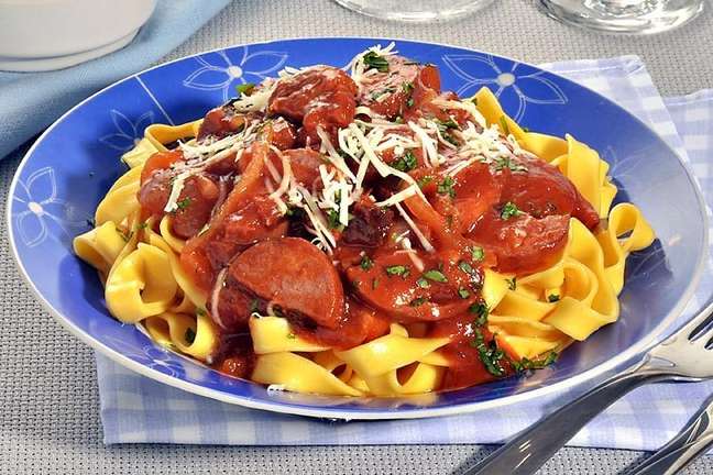 Pasta with sausage – Photo: Reproduction