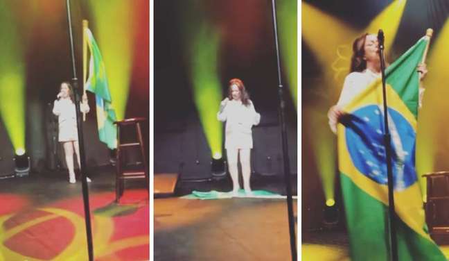 Bebel Gilberto steps on the Brazilian flag in a concert and apologizes
