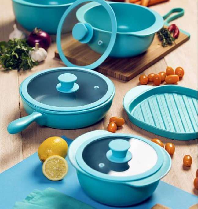 9. The best colored ceramic cookware - Via: Monica Wagner
