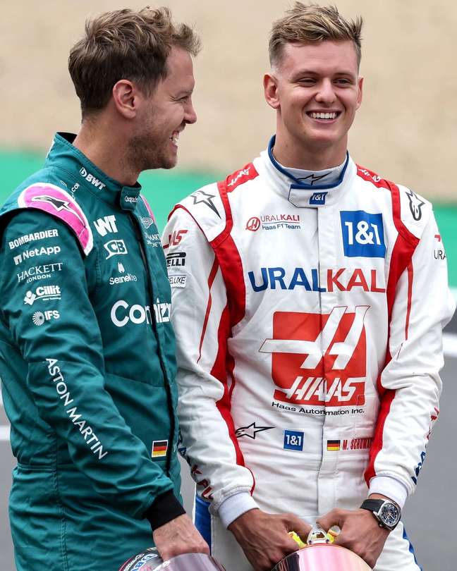 Mick Schumacher e Sebastian Vettel são bons amigos