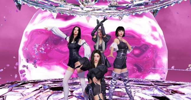 BLACKPINK dives into the virtual environment of the “Ready For Love” video.