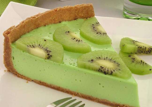 Cheesecake de kiwi | Foto: Guia da Cozinha