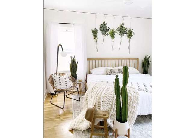 Add hanging plants. Add hanging plants.