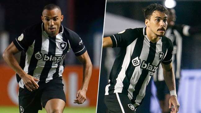 Marçal e Eduardo fizeram falta ao Botafogo no revés para o Corinthians (Montagem Lance!
Fotos: Vitor Silva / BFR)