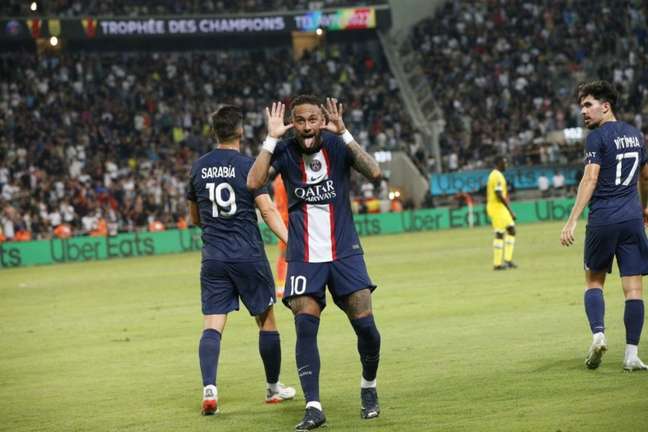 Neymar brilhou no duelo contra o Nantes pela Supercopa da França (Foto: Divulgação/Twitter/PSG)