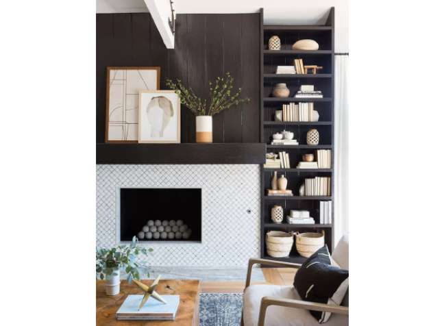 Invest in colorful built-in shelves Invest in colorful built-in shelves