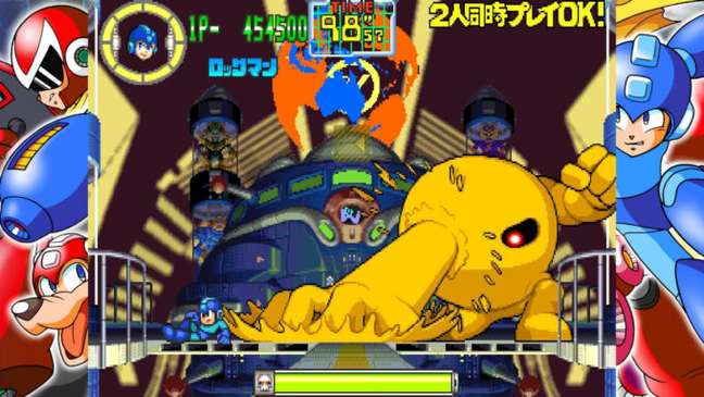 Os dois Mega Man para Arcade, que usam o estilo gráfico de Mega Man 7, são bem divertidos 