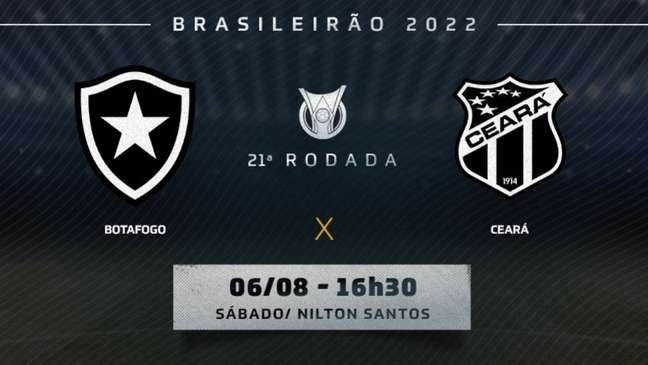 Botafogo e Ceará tentam se recuperar na tabela do Campeonato Brasileiro, no Nilton Santos (Foto: Arte: Lance!)