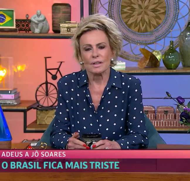 Ana Maria Braga interrompe programa gravado para homenagear Jô Soares