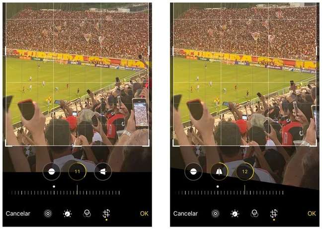 Faça ajustes no ângulo de uma foto no iPhone (Captura de tela: Thiago Furquim/Canaltech) Faça ajustes no ângulo de uma foto no iPhone (Captura de tela: Thiago Furquim/Canaltech)