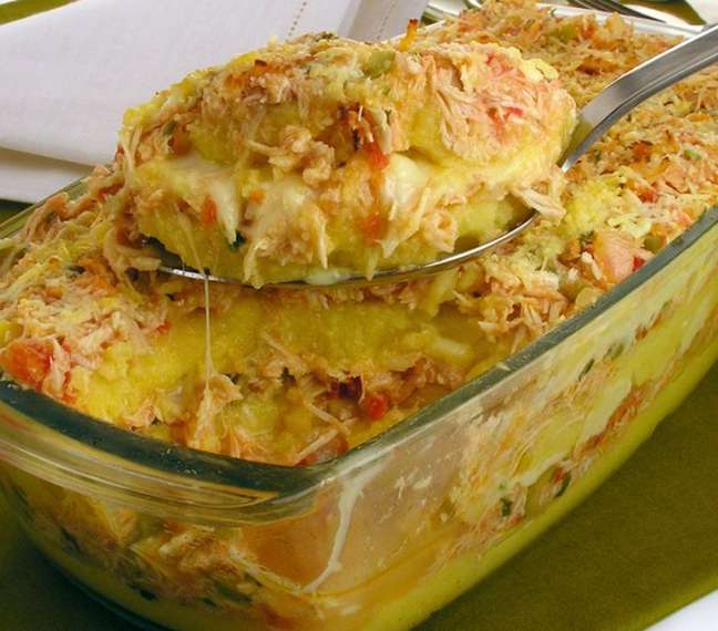 Polenta stuffed with shredded chicken (Playback / Cooking Guide)