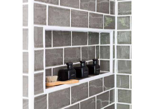 Create a niche in the bathroom with a false wall. Create a niche in the bathroom with a false wall.