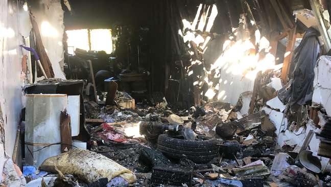 The house was destroyed after Anne's car hit her The house was destroyed after Anne's car hit her