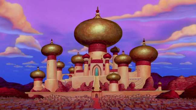 The castle of the Aladdin movie
